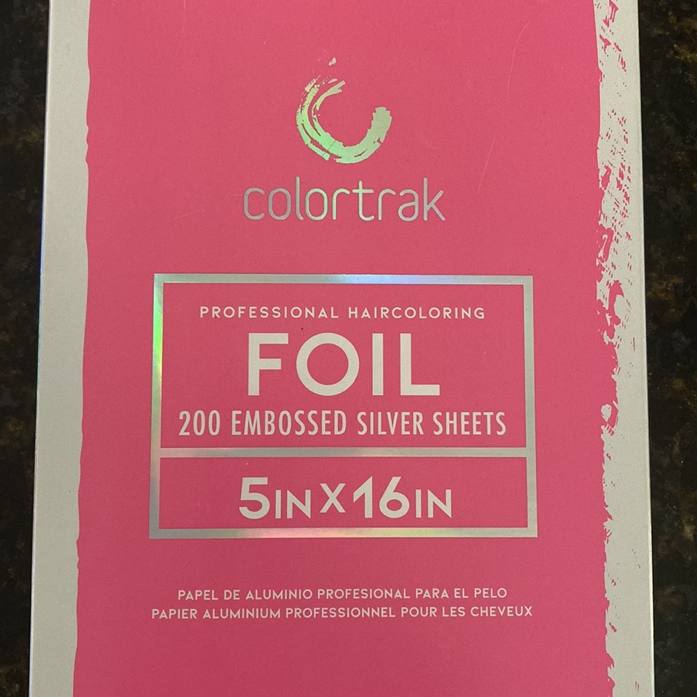 Colortrak Professional Haircoloring Foil, 200 sheets, 5” x 16”, New Unopened pkg